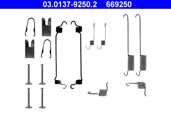 Set accesorii, sabot de frana 03.0137-9250.2 ATE