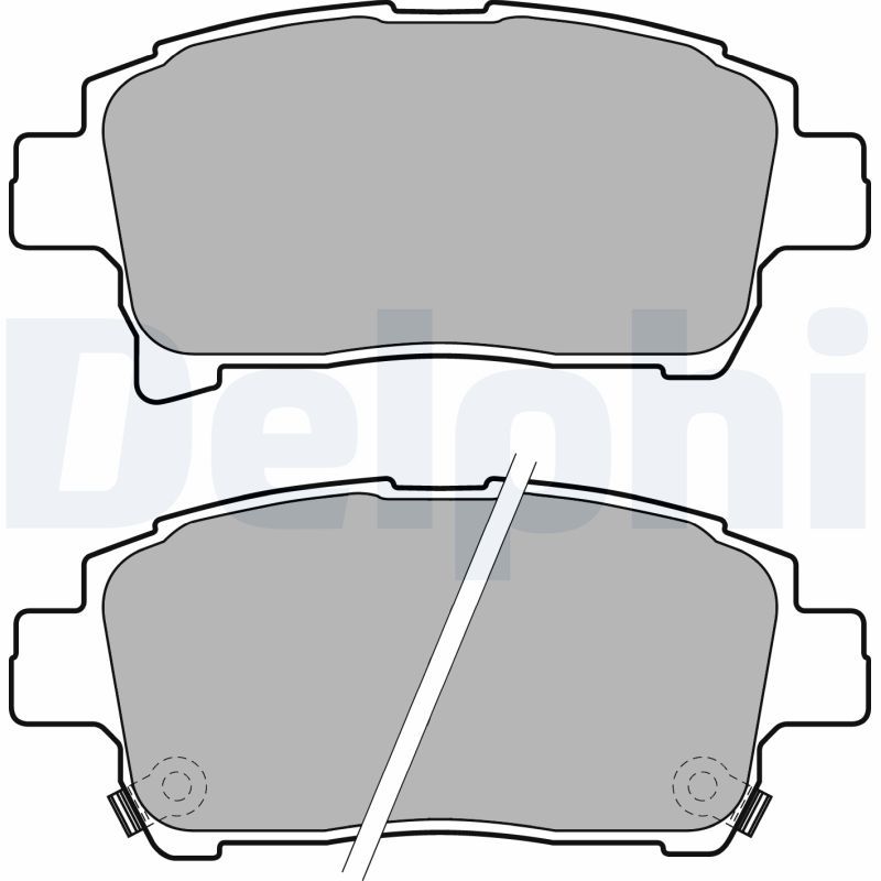 DELPHI LP1896 Колодки гальмівні (передні) Toyota Corolla 01-08/Prius 00-04/Yaris 99-05