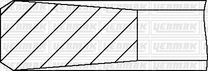 YENMAK Комплект поршневих кілець 84,00/STD 3,0/2,0/3,0 BMW E87 118d, E90 338d