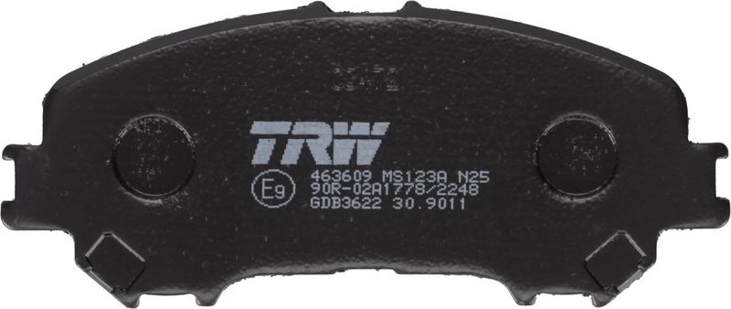 Piduriklotsi komplekt, ketaspidur, TRW GDB3622