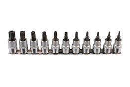 Laser Tools Tamperproof Star Socket Bit Set 3/8"D 11pc