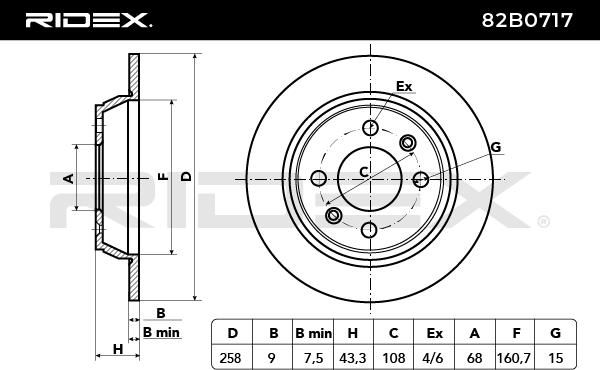 спирачен диск RIDEX
