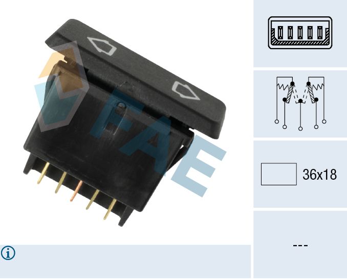 FAE Interrupteur lève-vitre 62580