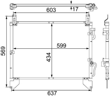 Конденсатор, система кондиціонування повітря, Mahle AC480000S