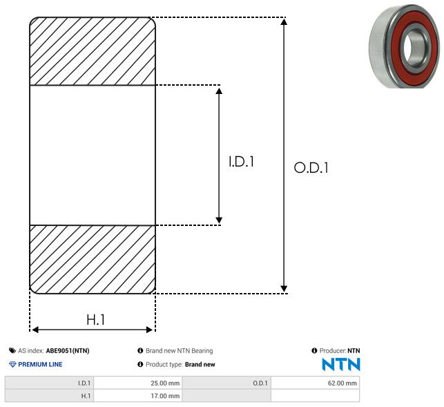 AS-PL ABE9051(NTN) Bearing
