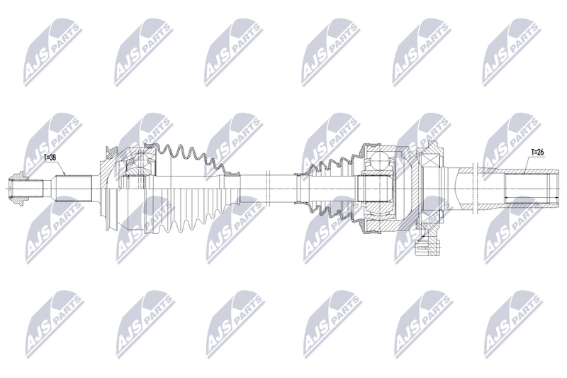 NTY NPW-VW-259 Drive Shaft