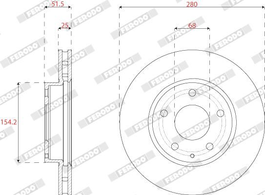 FERODO DDF2532C Brake Disc