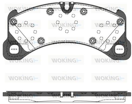 Комплект гальмівних накладок, дискове гальмо, Woking P12453.50