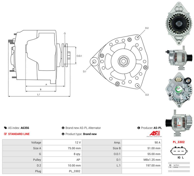 Generaator, AS-PL A6356