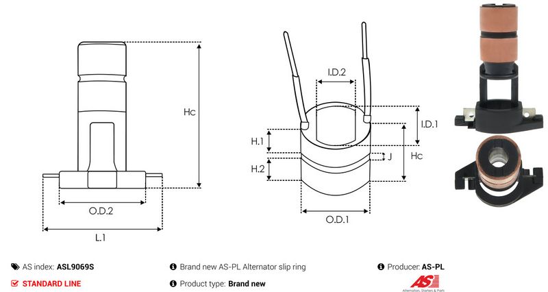 Rõngas, generaator, AS-PL ASL9069S