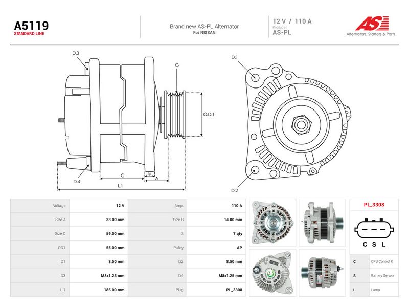 Generaator, AS-PL A5119