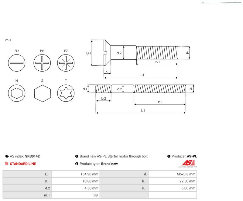 AS-PL SRS0142 Repair Set, alternator