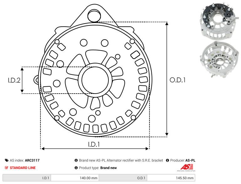 Kaitsekate, generaator, AS-PL ARC3117