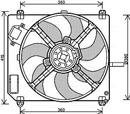 AVA QUALITY COOLING ventilátor, motorhűtés FT7551