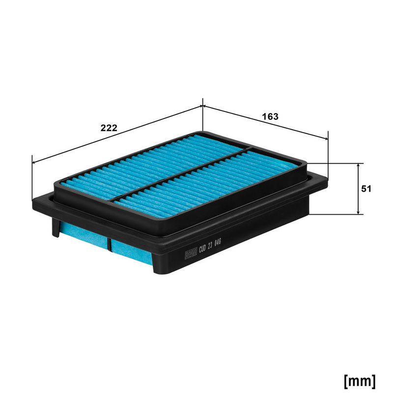 Cabinefilter (230x180x46mm, patroon) past: CASE IH 130, 160, 210, 210 LR, 240, 240 LR, 290, 330, 350, 460, 700, 800
