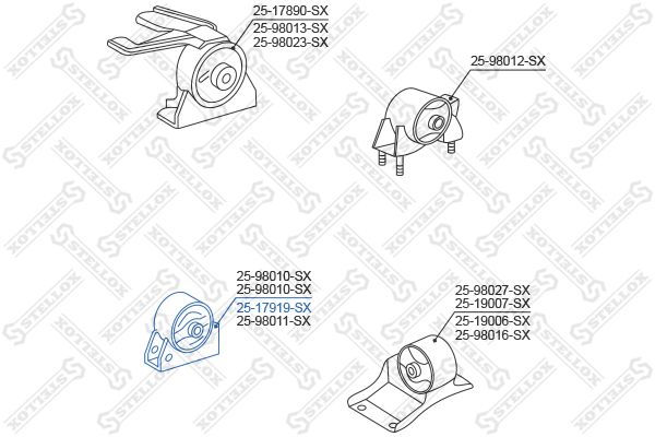 STELLOX 25-17919-SX Mounting, engine