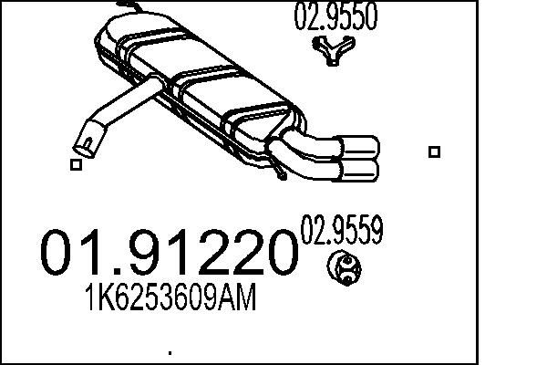 MTS hátsó hangtompító 01.91220