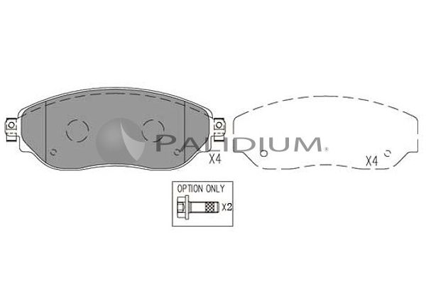 ASHUKI by Palidium fékbetétkészlet, tárcsafék P1-1575