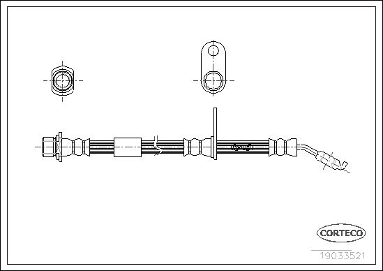 CORTECO fékcső 19033521