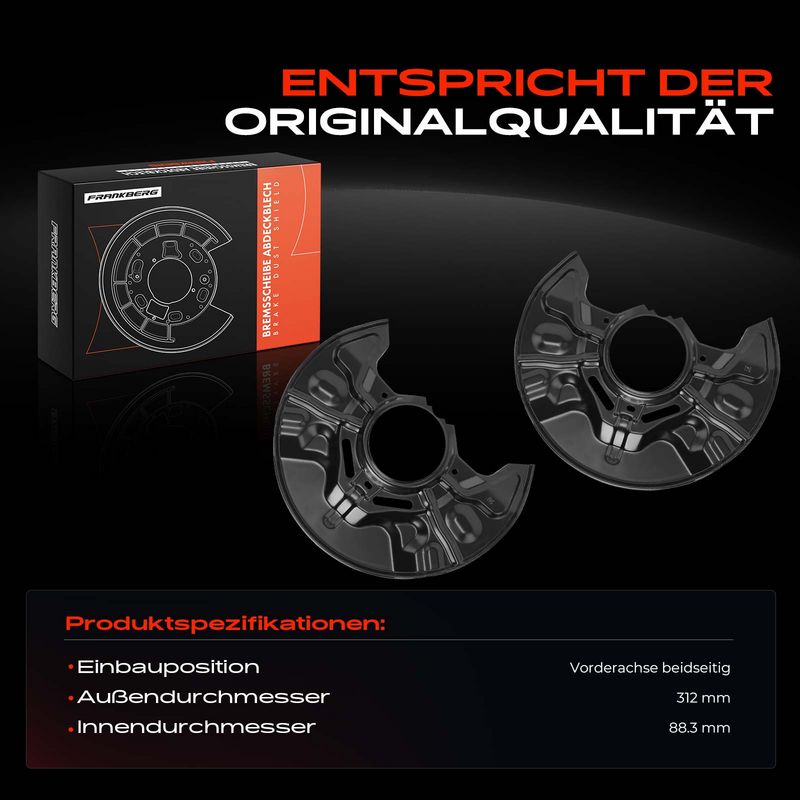 Frankberg 5481FB0032604 Splash Guard, brake disc