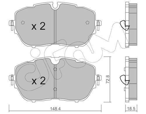 Set placute frana,frana disc 822-1105-0 CIFAM