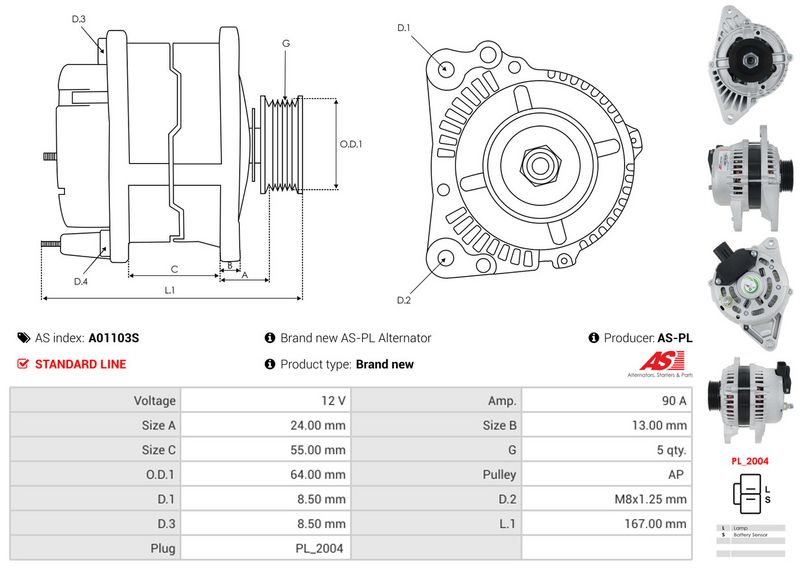 AS-PL A01103S Alternator