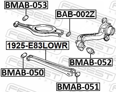 FEBEST BMAB-050 Mounting, control/trailing arm