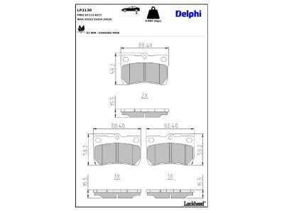 DELPHI LP2130 - Brake Pad Set, disc brake