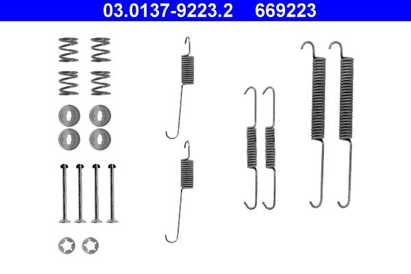 Set accesorii, sabot de frana 03.0137-9223.2 ATE