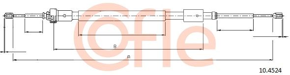 Тросовий привод, стоянкове гальмо, Cofle 10.4524