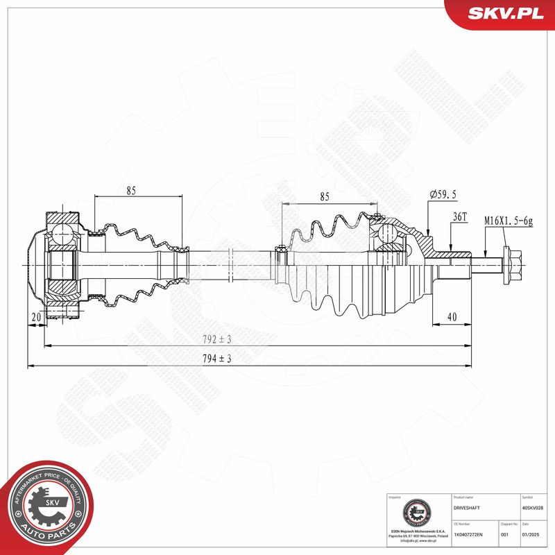 ESEN SKV 40SKV028 Pusašis