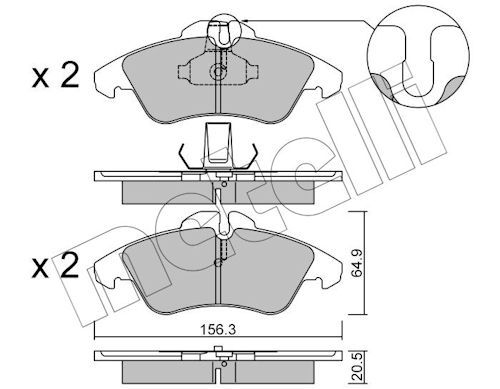 Plaquettes+de+frein+à+disque METELLI 22-0256-0