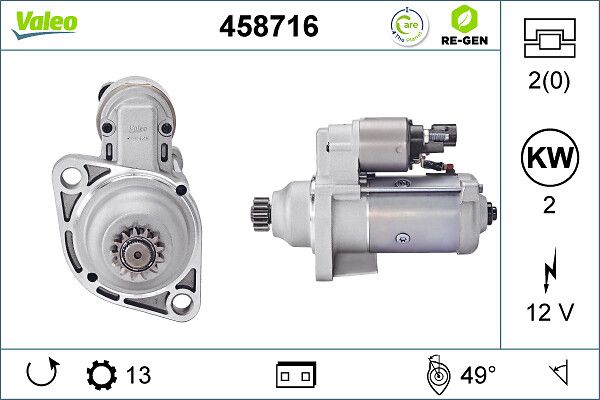 Μίζα  VALEO RE-GEN REMANUFACTURED STOP&START