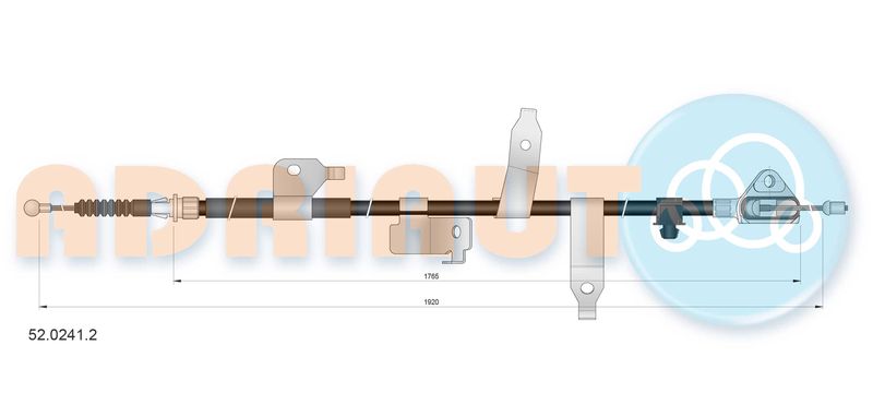 Тросовий привод, стоянкове гальмо, Adriauto 52.0241.2