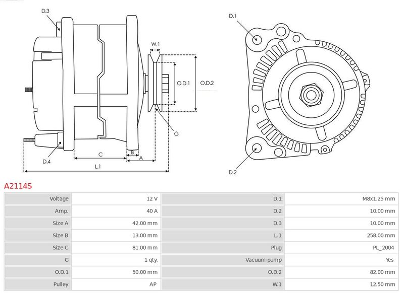 AS-PL A2114S Alternator