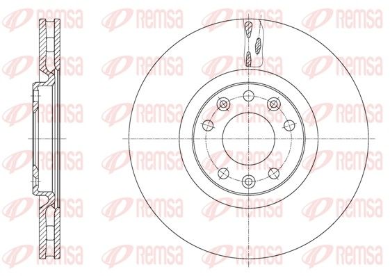 REMSA Диск гальмівний передній PEUGEOT RCZ -15
