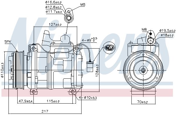 NISSENS 89147 Compressor, air conditioning