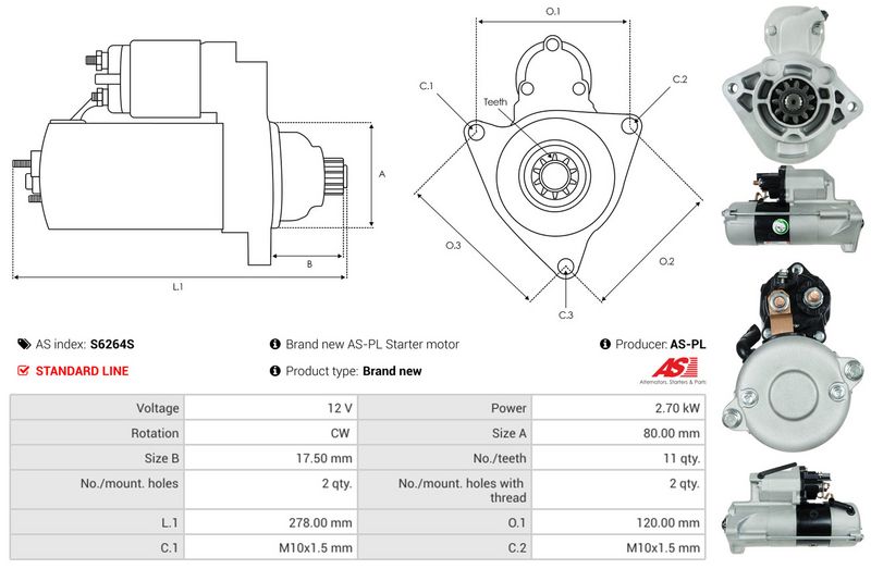AS-PL S6264S Starter