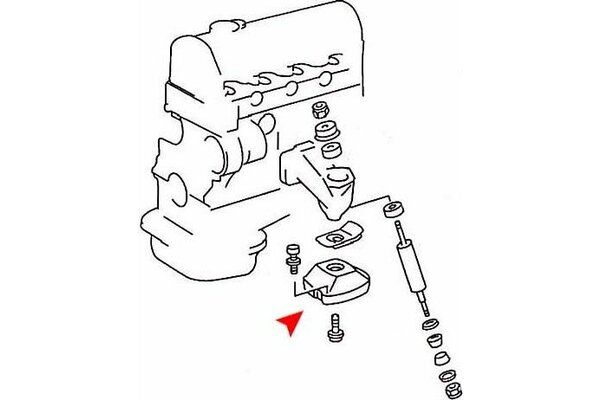 ÜRO Parts 1232413013 Mounting, engine