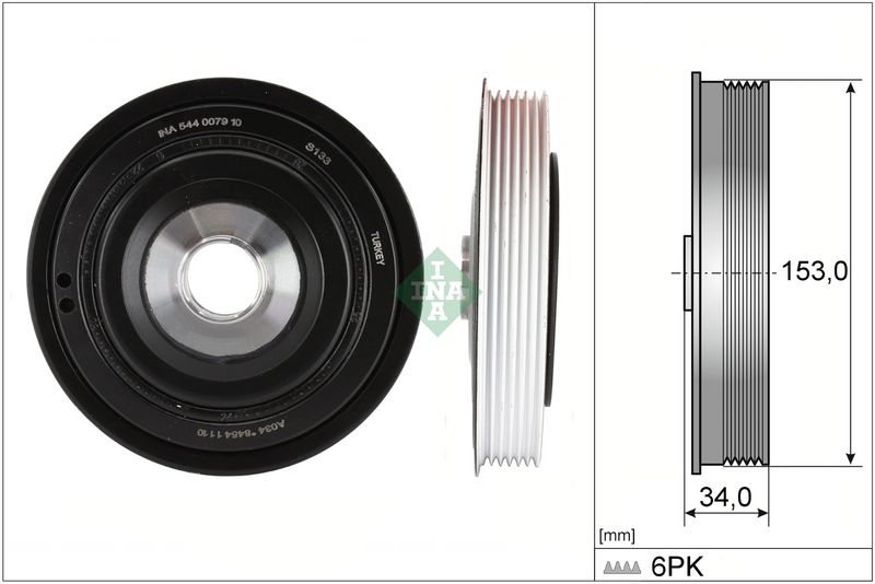 Rihmaratas, väntvõll, Schaeffler INA 544 0079 10