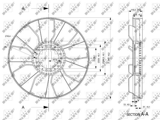 NRF 49843 Fan Wheel, engine cooling