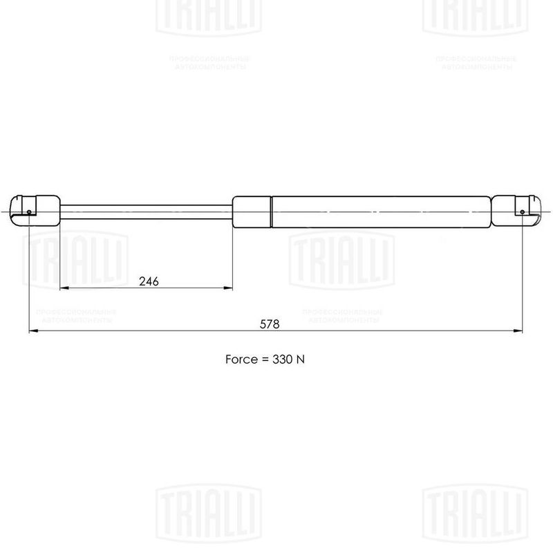 TRIALLI GS0908 Gas Spring, bonnet