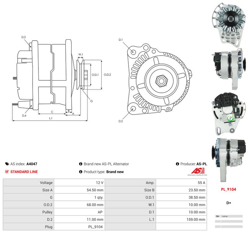 Generaator, AS-PL A4047