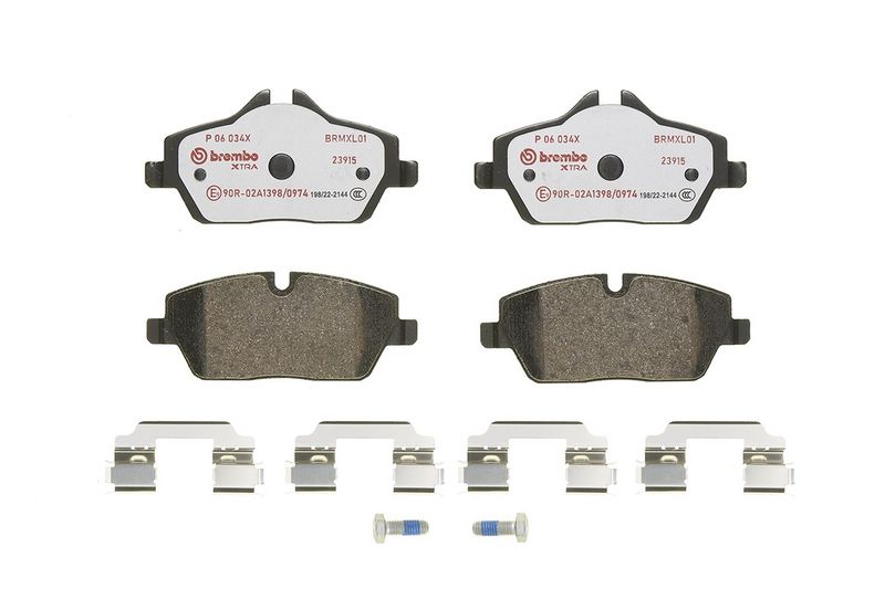 Piduriklotsi komplekt, ketaspidur, BREMBO P 06 034X