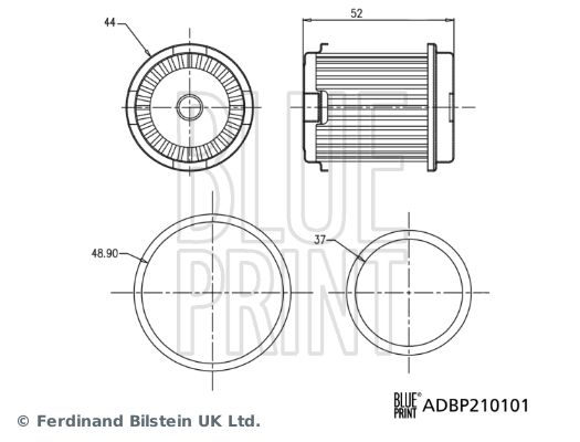 Гідравлічний фільтр, автоматична коробка передач, Blue Print ADBP210101