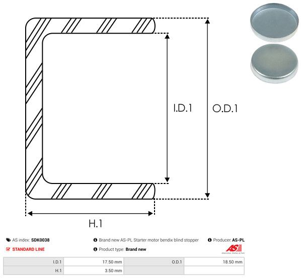 AS-PL SDK0038 Repair Kit, starter