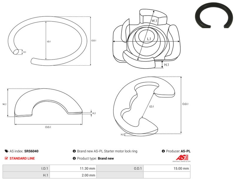 AS-PL SRS6040 Repair Kit, starter