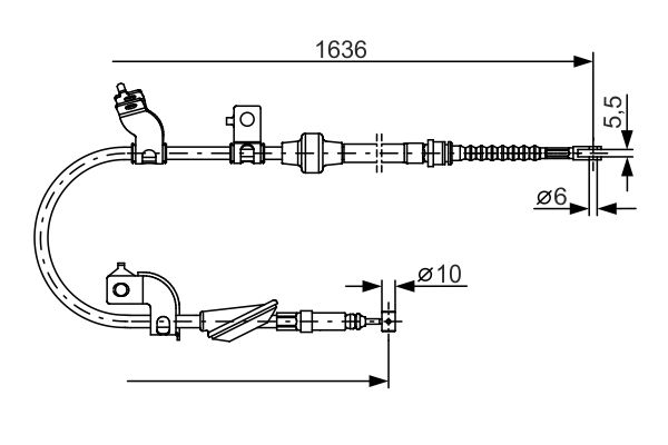 BOSCH Trekkabel, parkeerrem 1 987 482 120