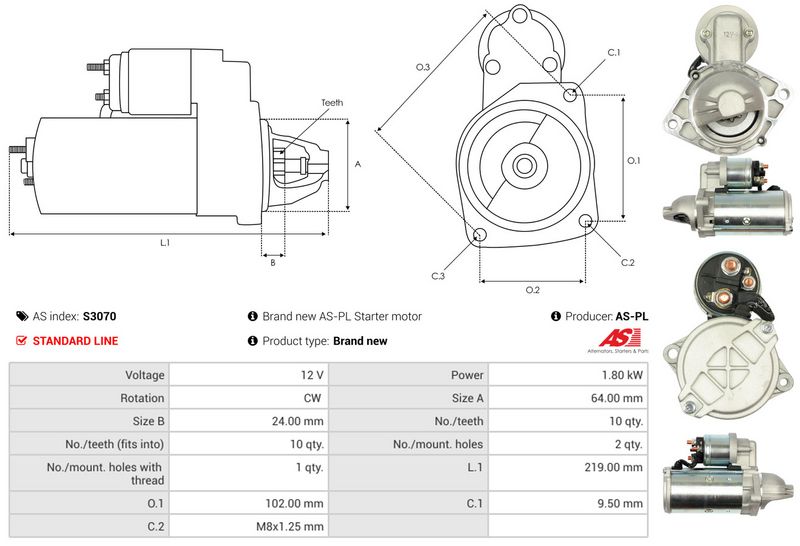 AS-PL S3070 Starter
