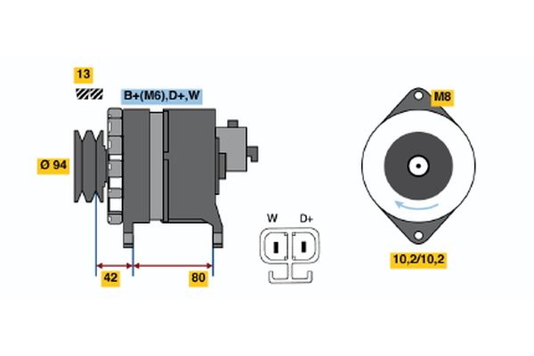 Bosch Alternator 6 033 GB4 020